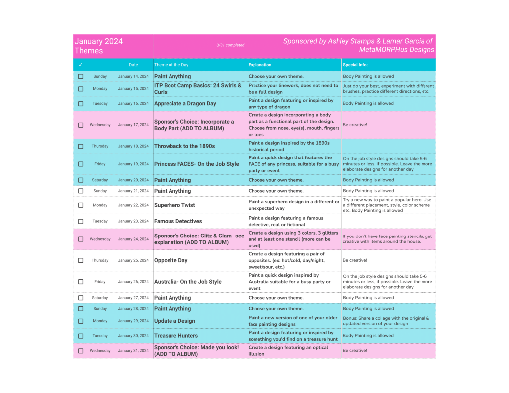 May 2023 Theme List Page 2